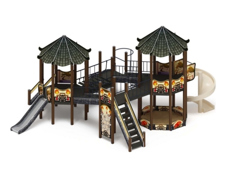 Детская игровая площадка Карнавал Шанхай ДИК 2.22.04-02 H=1200 H=2000, винтовой скат, фото 4