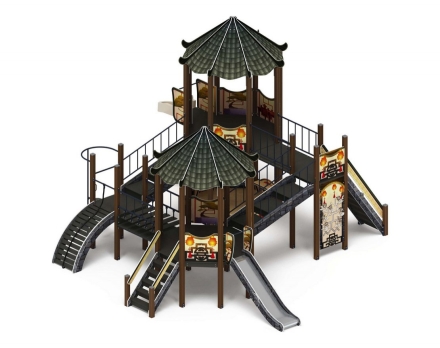 Детская игровая площадка Карнавал Шанхай ДИК 2.22.04-02 H=1200 H=2000, винтовой скат, фото 3