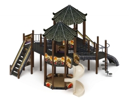 Детская игровая площадка Карнавал Шанхай ДИК 2.22.04-02 H=1200 H=2000, винтовой скат, фото 1