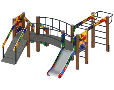 Детская игровая площадка Карапуз Граффити ДИК 1.001.05-03 Н=750, фото 1