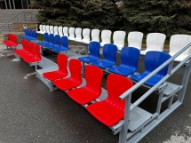 Трибуна сборно-разборная 3-х рядная на 40 мест (без навеса, 2 прохода) СТ-218
