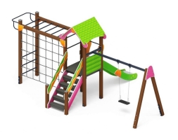 Детская игровая площадка Лукоморье ДИК 2.25.03-01.С H=1200, металлический скат, фото 4