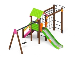 Детская игровая площадка Лукоморье ДИК 2.25.03-01.С H=1200, металлический скат, фото 2