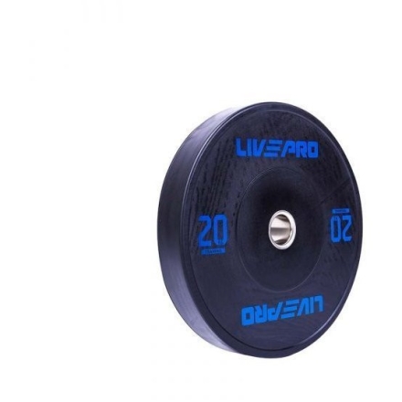 Бампированный диск LIVEPRO Black Rubber Bumper Plate, фото 1