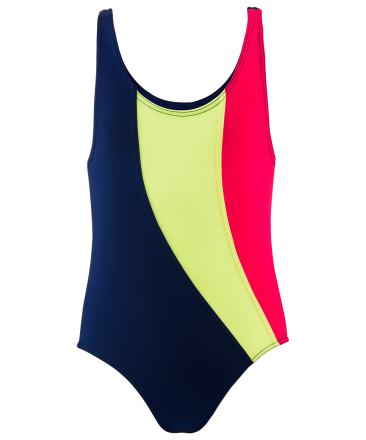 Купальник для плавания совместный 4908, темно-синий с контрастными вставками, р. 28-34, фото 1