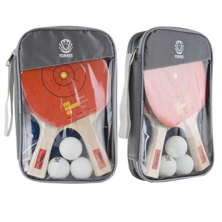 Набор для н/т TORRES Control 10, арт.TT0010, 2 ракетки и 3 мяча, сетка, наклад. 1,5 мм, конич. ручка, фото 1