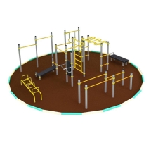 Овальная площадка для воркаута. Уровень - двор. 60 кв.м. W-1.7.5 Овальная площадка для воркаута. Уровень - двор. 60 кв.м. W-1.7.5