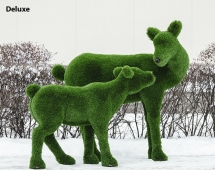Топиари композиция олени, Мама и Малыш - газон Deluxe/Deluxe Green