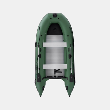 Gladiator C 370 AL ACTIVE Зеленый моторная лодка ПВХ Алюминиевый пайол, фото 2