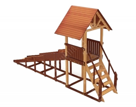 Зимняя деревянная горка TORUDA Север-5 (скат 5 м), фото 4