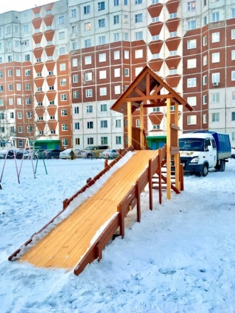 Зимняя деревянная горка TORUDA Север-5 (скат 5 м), фото 3