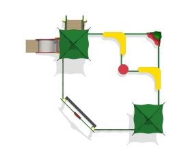 Песочный дворик Лесная поляна ПС-09 с горкой для детской площадки, фото 3 Песочный дворик Лесная поляна ПС-09 с горкой для детской площадки, фото 3