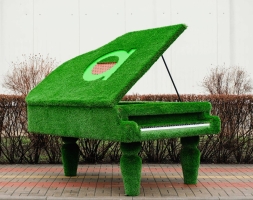 Топиари рояль с логотипом Без пуфа- газон Deluxe, фото 1