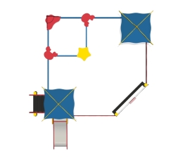Песочный дворик Коралл ПС-16.3 с горкой для детской площадки, фото 4 Песочный дворик Коралл ПС-16.3 с горкой для детской площадки, фото 4