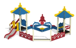 Песочный дворик Коралл ПС-16.3 с горкой для детской площадки, фото 3 Песочный дворик Коралл ПС-16.3 с горкой для детской площадки, фото 3