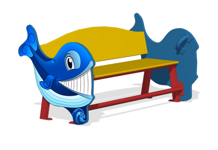 Лавочка Китенок МФ-32.6Х для детской площадки, фото 1