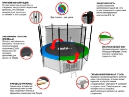 Батут UNIX line 8 ft Classic (inside) 244 см с защитной сеткой, фото 9