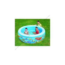Бассейн круглый Подводный мир, бортик - 3 кольца, 229х56 см (51123B)