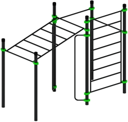 Воркаут ЛОВ 89 зеленый ВТ 101.12-02, фото 1