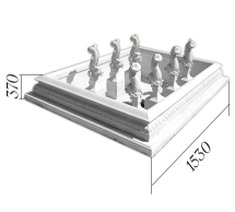 Фонтан прямоугольный 7 рыбок