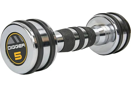 Комплект хромированных гантелей 10 пар от 1 до 10 кг HD51D5B-1-10, фото 4