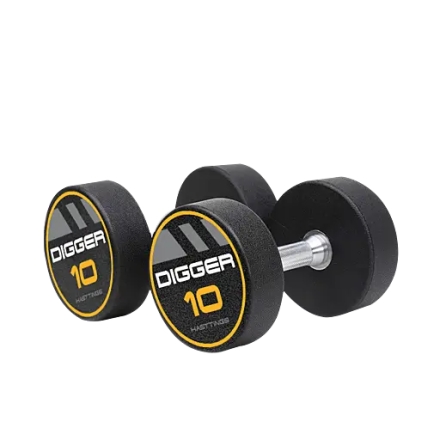 Комплект полиуретановых гантелей 10 пар от 2,5 до 25 кг Hasttings Digger HD51D4C-2,5-25, фото 5