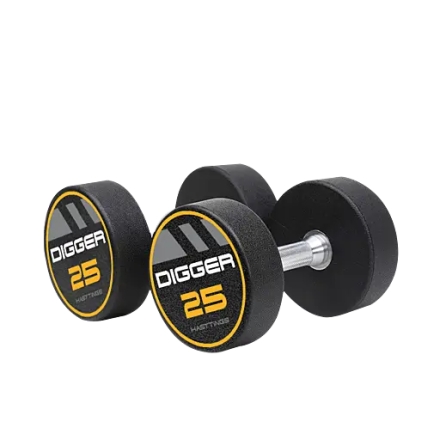 Комплект полиуретановых гантелей 10 пар от 2,5 до 25 кг Hasttings Digger HD51D4C-2,5-25, фото 3