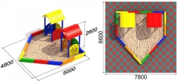 Песочный дворик 4 для детской площадки, фото 3 Песочный дворик 4 для детской площадки, фото 3
