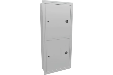 Шкаф пожарный Балтика-01 встроенный ШП-К-320-21 ВЗБ (2ПК) ЗМ 1300x540x230 белый 016-4312, фото 1