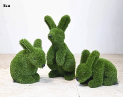 Топиари композиция Зайцы, 3шт. - газон Eco, фото 1