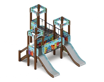 Детская игровая площадка Королевство (Коты) ДИК 1.15.03-11 H=900, фото 2