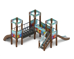 Детская игровая площадка Королевство (Коты) ДИК 1.15.03-11 H=900, фото 1