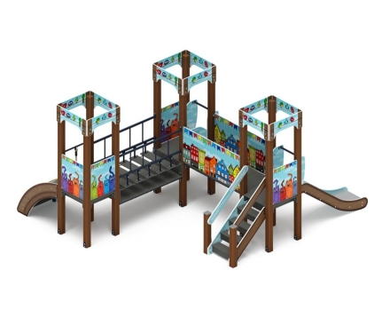 Детская игровая площадка Королевство (Коты) ДИК 1.15.03-11 H=900, фото 1