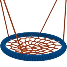 Сиденье с подвесом круглое - &quot;гнездо&quot; ЕВРО, Ø1000мм, черная сетка, чёрная обмотка