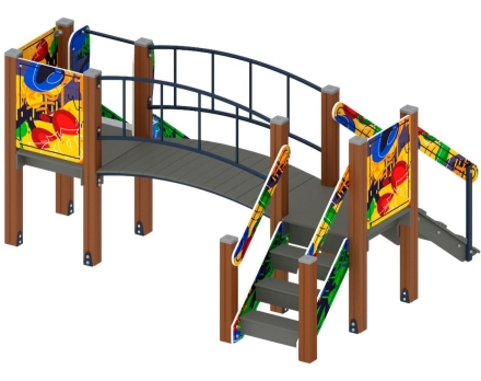 Детская игровая площадка Карапуз Граффити ДИК 1.001.06-03 Н=750, фото 2