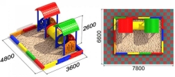 Песочный дворик 5 для детской площадки, фото 3 Песочный дворик 5 для детской площадки, фото 3