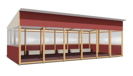 Теневой навес Классика ВСТ 1517/2 40 м2 для улицы, фото 1