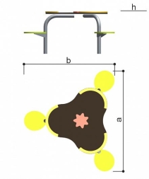 Стол Кувшинка Romana 057.54.00 для детской площадки, фото 2