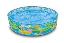 Бассейн жесткий с прозрачными стенками, 122х25см,(3+) 58474 Бассейн жесткий с прозрачными стенками, 122х25см,(3+) 58474