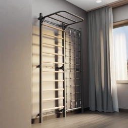 Шведская стенка с пространственной сетью Rock-s черная, фото 1