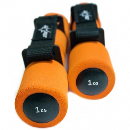 Гантель неопреновая DB-203 1 кг, оранжевая, фото 2
