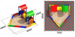 Песочный дворик 6 для детской площадки, фото 3 Песочный дворик 6 для детской площадки, фото 3