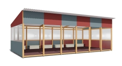 Теневой навес Классика ВСТ 1517/1 40 м2 для улицы, фото 2 Теневой навес Классика ВСТ 1517/1 40 м2 для улицы, фото 2