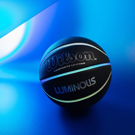 Мяч баск. WILSON NCAA Luminous, арт.WTB2027ID07, р.7, композит, бут.камера, черный, фото 3