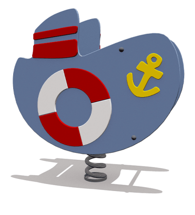 Качалка Пароходик ВСТ 5751 на 1 пружине для детской площадки, фото 1