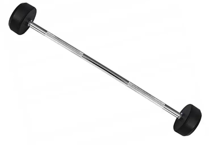 Комплект прямых фиксированных обрезиненных штанг 5 шт от 10 до 30кг, фото 4