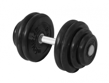 Гантель «PROFIGYM» неразборная с хромированной ручкой 48,5 кг, черная ГНР-48,5 , фото 1