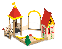 Песочный дворик Белоснежка ПС-49 с горкой для детской площадки, фото 2 Песочный дворик Белоснежка ПС-49 с горкой для детской площадки, фото 2