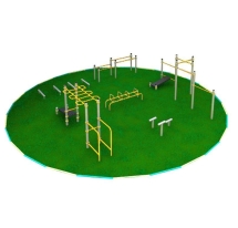 Овальная площадка для воркаута №4. Уровень - район. 124 кв.м. W-1.8.6 Овальная площадка для воркаута №4. Уровень - район. 124 кв.м. W-1.8.6