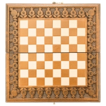 Шахматы + нарды резные с гранатами 40, Haleyan